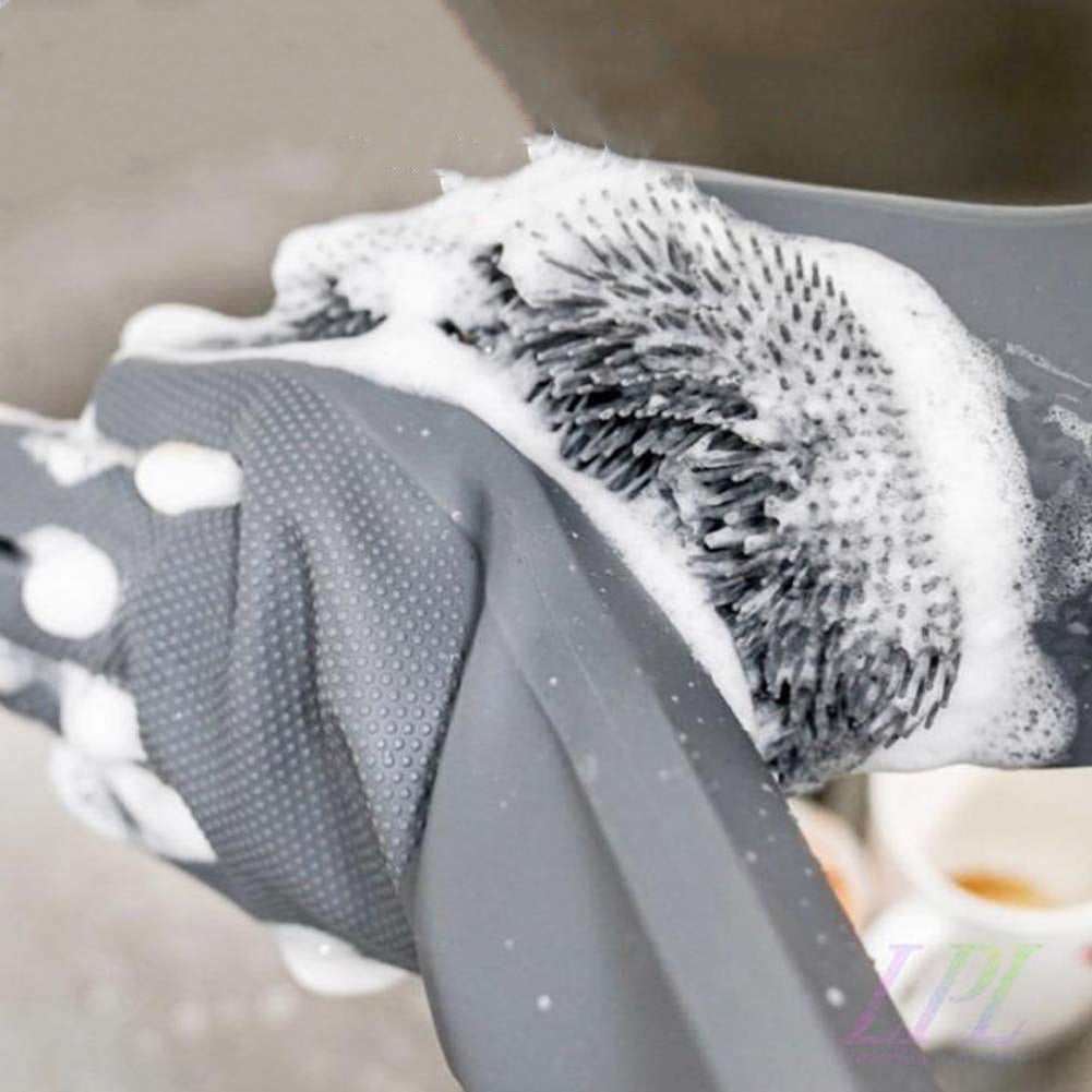 CLEANING SILICONE RUBBER SCRUBBER GLOVES MULTIFUNCTIONAL ACCESSORIES
